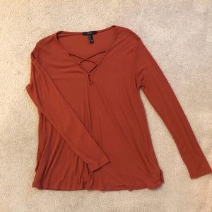 Forever 21 Orange Long Sleeve